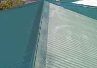 Repaint of corrugated roof - in progress
